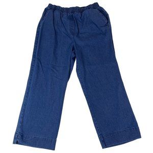 Southern Lady Women's Jeans Capris Elastic Waist 6 Blue Cotton Polyester Spandex